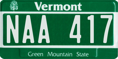 VT license plate NAA417