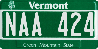 VT license plate NAA424