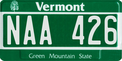 VT license plate NAA426
