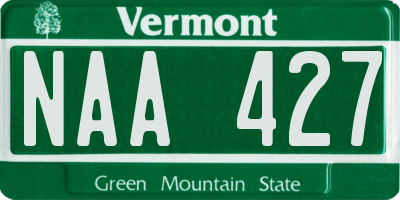VT license plate NAA427