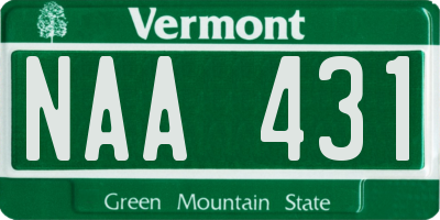 VT license plate NAA431