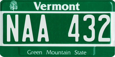 VT license plate NAA432