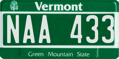 VT license plate NAA433
