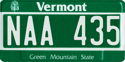 VT license plate NAA435