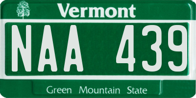 VT license plate NAA439