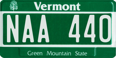 VT license plate NAA440