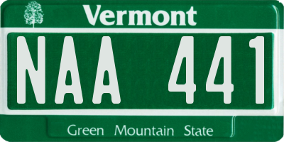 VT license plate NAA441