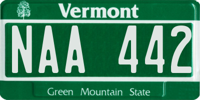 VT license plate NAA442