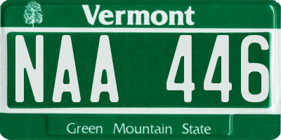 VT license plate NAA446