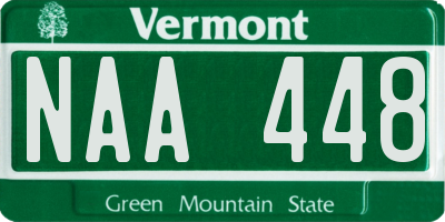 VT license plate NAA448
