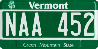 VT license plate NAA452