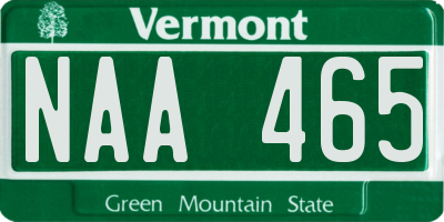 VT license plate NAA465