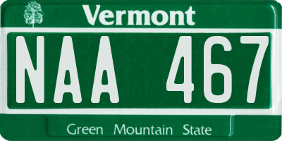 VT license plate NAA467