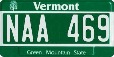 VT license plate NAA469