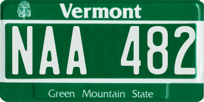 VT license plate NAA482