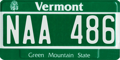 VT license plate NAA486