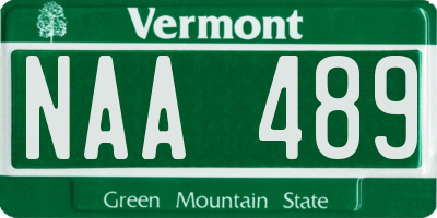 VT license plate NAA489