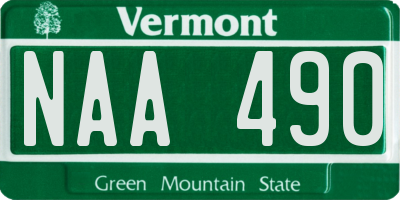 VT license plate NAA490