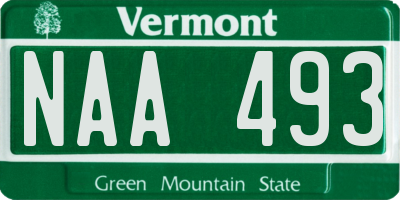 VT license plate NAA493