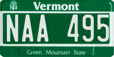 VT license plate NAA495