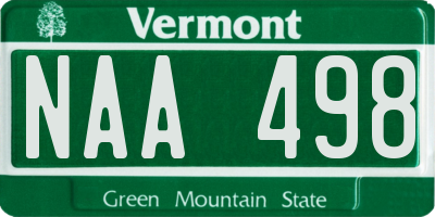 VT license plate NAA498