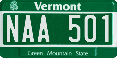 VT license plate NAA501