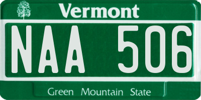 VT license plate NAA506
