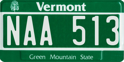 VT license plate NAA513