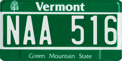 VT license plate NAA516