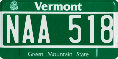 VT license plate NAA518