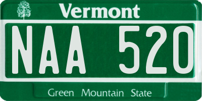VT license plate NAA520
