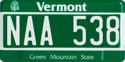 VT license plate NAA538
