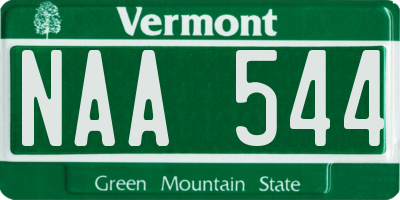 VT license plate NAA544