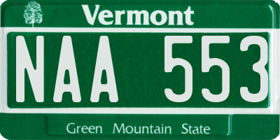 VT license plate NAA553