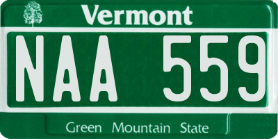VT license plate NAA559