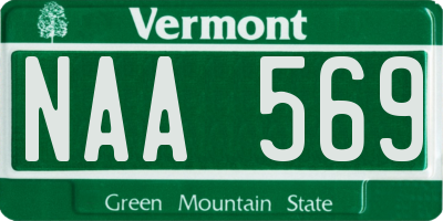 VT license plate NAA569