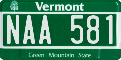 VT license plate NAA581