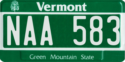 VT license plate NAA583