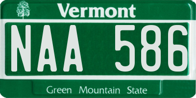 VT license plate NAA586