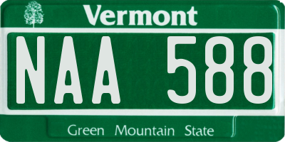 VT license plate NAA588