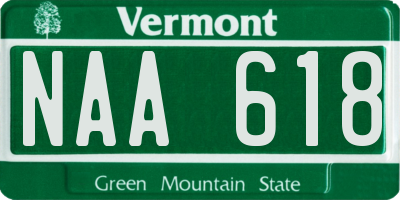 VT license plate NAA618
