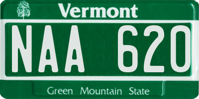 VT license plate NAA620