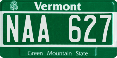 VT license plate NAA627