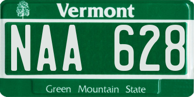 VT license plate NAA628