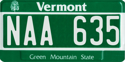 VT license plate NAA635
