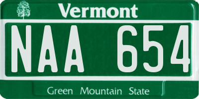 VT license plate NAA654