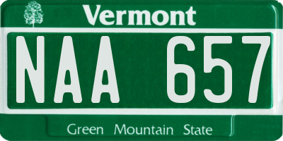 VT license plate NAA657