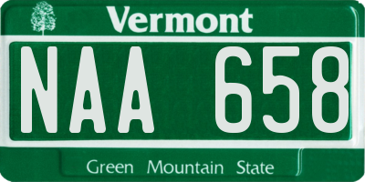 VT license plate NAA658