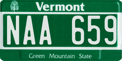 VT license plate NAA659