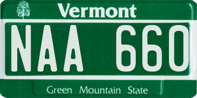 VT license plate NAA660